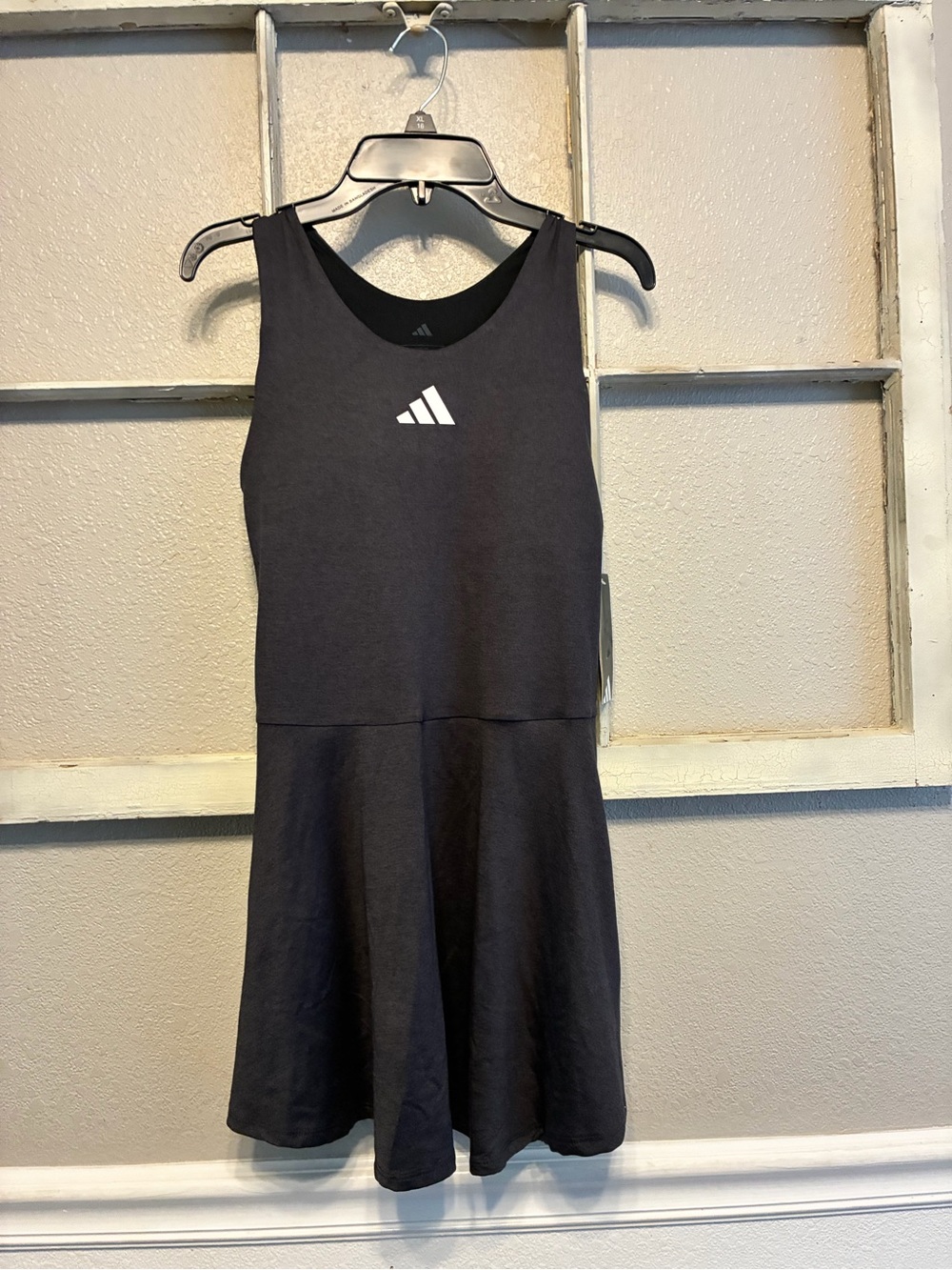 adidas Black Sleeveless Athletic Dress with White Logo